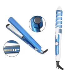 Kit Modelador de Cachos Aspiral + Prancha Chapinha  Nano Titanium