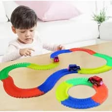 2025 novo Carrinho com Pista Articulada - Racing Sport - 56 Peças, Brinquedo carrinho com pista maluca articulada