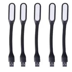 Conjunto de 5 Mini Luminárias Flexíveis USB para Notebook - Abajur Portátil - Iluminação Compacta