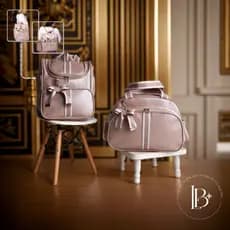 Bolsa Maternidade kit 2 peças Mochila Multifunção Mamãe Bebê Luxo La Bag
