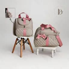 Kit bolsa de  bebe maternidade Luxo 2 peças menino/menina, mochila 2 em 1