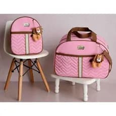 Kit maternidade duas bolsas mochila mala safari com LEÃO LABAGKIDS