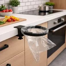 Lixeira Suspensa Sem Furos Para a Cozinha e Outros Ambientes Na Parede | Redonda e Quadrada