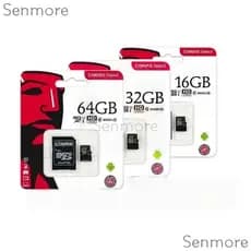 Cartão De Memória Kingston 8GB 16GB 32GB 64GB 128GB 256GB Classe 10 Micro Sd Tf