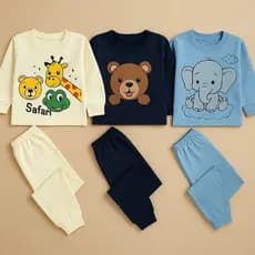 Conjunto Bebê 100% Algodão Camiseta Manga Longa e Calça Menino Tamanhos P ao GG
