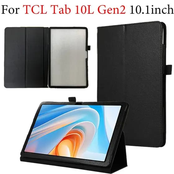 Para TCL Tab 10L Gen 2 Gen2 10.1 8492A Leve Capa De Couro Do Plutônio 10.1 Elegante Preto Tablet Caso