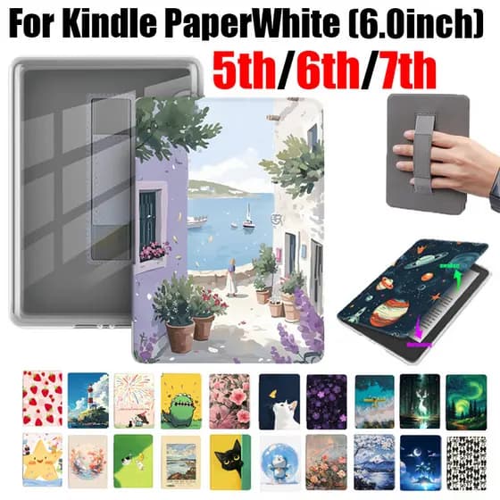 Para Kindle PaperWhite 1 2 3 6,0 polegadas 5ª 6ª 7ª Geração 6.0'' Portátil Caso Acrílico Claro DIY E-Book Capa