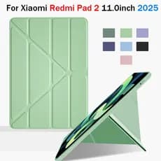 Para Redmi Pad 2 11 Polegadas 4G/WiFi 2025 Silicone Macio Capa 3+Y-Fold Inteligente Redmi Pad2 Capa
