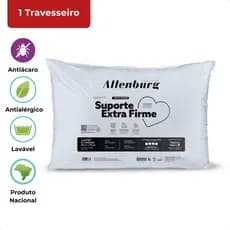 Travesseiro Altenburg Suporte Extra Firme Capa 100% Algodão 180 Fios 50x70cm Antialérgico Branco