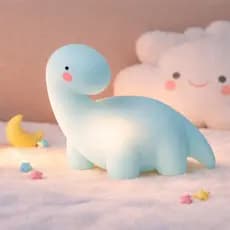Luminária Dinossauro Baby  – Luz Noturna Suave para Dormir e Decorar