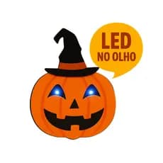 Decoração de Halloween Abóbora EVA com LED – Painel 29x22cm