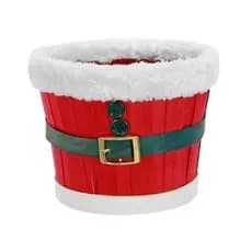 Cesto de Natal Decorativa Design Papai Noel Para Presentes 15,5x16,5cm