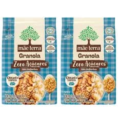 2un Granola 800g Zero Açúcares Tradicional Mãe Terra