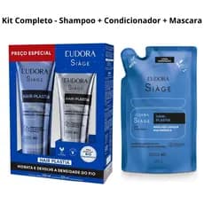 Kit Siage Hair Plastia Shampoo + Condicionador + Mascara - Hidratação Tridimensional Eudora