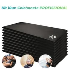Kit 10 Colchonetes Profissionais para Academia  Alta Densidade e Conforto