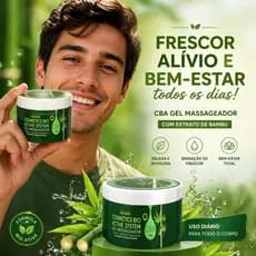 Gel Massageador Relaxante CBA BioInnova 250g Alívio Muscular Corpo Pós Treino Bem Estar