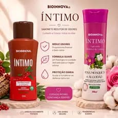 Kit Sabonetes Íntimos Barbatimão e Aroeira e Rosa Mosqueta e Algodão BioInnova 200 ml Equilibrio Íntimo