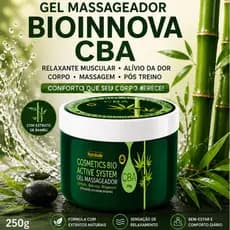Gel Massageador BioInnova CBA 250g Relaxante Muscular Alívio Dor Corpo Massagem Pós Treino