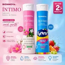 Kit Delicado e Frutal 2 Sabonete Rosa Mosqueta e Algodão e Funny tutti Fruti