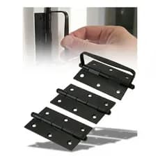 Dobradiça Camarão Kit Porta Camarão Preto Aço Alça