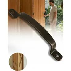 Puxador Porta Camarão Bronze Alumínio  Madeira Parafuso Kit Bronze