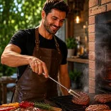 Garfo Trinchante Cabo Longo Para Churrasco Grande Inox Chef