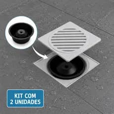 Kit  2 Adaptador Anti Odor Tira Mau Cheiro Anti Insetos Para Ralos Giofer