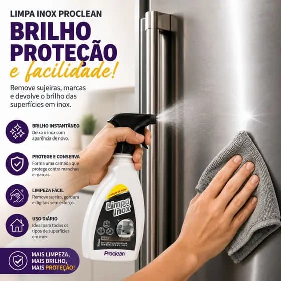 Limpa Inox Proclean Mais Limpeza e Brilho 500ml