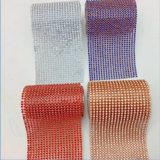 Manta de strass original  Para Laços e Artesanatos em Geral Dourado  Prata, Azul,Vermelho