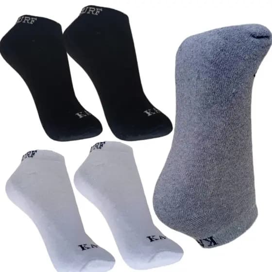 Kit 12 Pares de Meias soquete 100% Algodão Unisex Macia tamanho 31-36