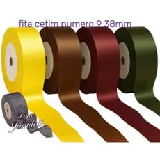 Fita de Cetim Nº 9 - 38mm Largura 11mts Venda por Metro  Várias Cores