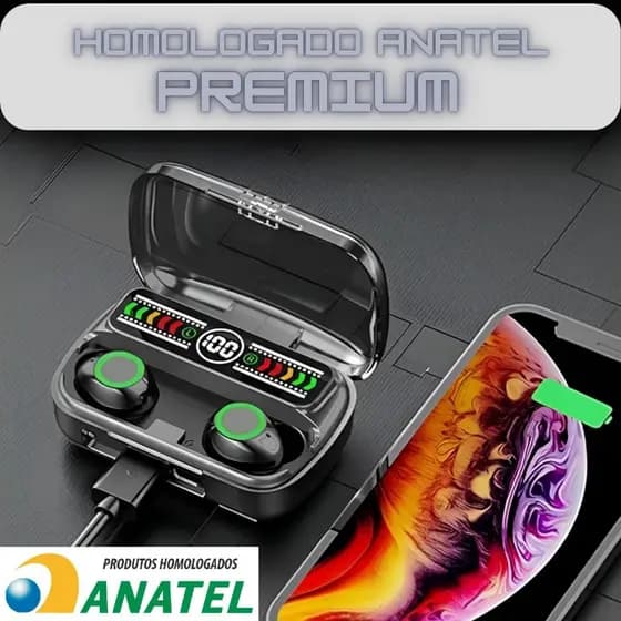 Fone de Ouvido Bluetooth Premium MODERNO HOMOLOGADO ANATEL COMPATIVEL COM TODOS OS CELULARES