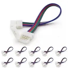Emenda Rápida DUPLA 10 mm 2 Lados Rgb Para Fita Led 5050 2835