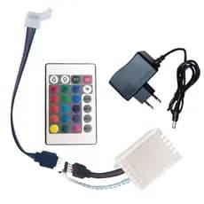 Kit Rabicho Emenda Rápida para fita de LED RGB 2835 5050 + Fonte + Controlador