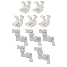 KIT 4 OU 10 EMENDA RÁPIDA 8 mm DE PRESSÃO + EMENDA Rápida EM L para Fita de Led 1 COR 5050 3528