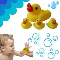 Kit Pato 4 Peças Patinho Vinil Banho Saboneteira Brinquedo