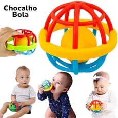 Chocalho Para Bebês Bolinha Colorida Interativa E Divertida  Estímulo Cognitivo e Motor