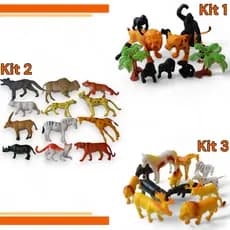 Animais Selva Gorila Leão Tigre Brinquedo Infantil Plástico