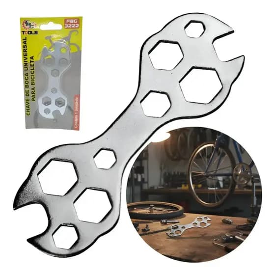 Chave De Bike Boca Chave Universal Skate 8mm A 17 Mm Prata