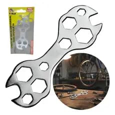 Chave De Bike Boca Chave Universal Skate 8mm A 17 Mm Prata