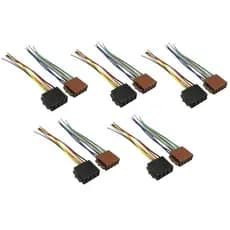 Kit 5 Chicote Conector 16 Vias Pino Fic Fêmea Plug Som Rádio Mp3 Mp5