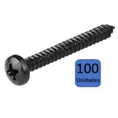 100 Parafusos Soberbo Grande 4,2 x 38mm Preto