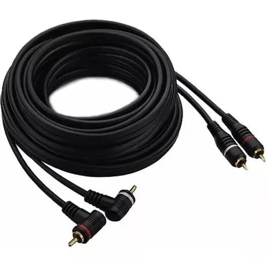 Cabo Rca 5 Metros Emborrachado Formato L Gc Preto