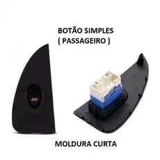 Botão Vidro Elétrico Palio Siena Strada Fire Moldura Curta