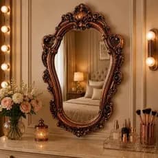 Espelho Orgânico Grande 80cm Provençal Clássico Decorativo Envio Imediato
