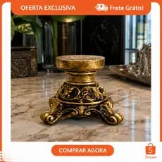 Castiçal Porta Vela Decorativo Luxuoso Mesa Posta Decoração FEITO NO BR