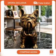 Buldogue Francês Estátua Decorativa Cachorro Escritório Sala estatueta Envio Imediato