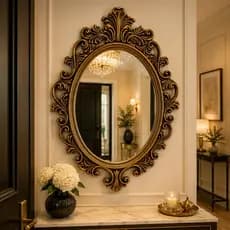 Espelho Decorativo Estilo Provençal Sala Quarta Lavabo Decoração Luxuosa Envio Rápido