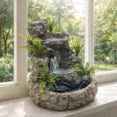 Fonte Cascata de Água Decoração Enfeites Presente Relaxante