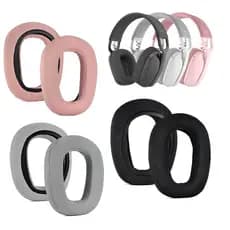 Par De Almofada Espuma Para Reposição Fone Logitech Zone Vibe 100 125 Gamer Headset em Tecido